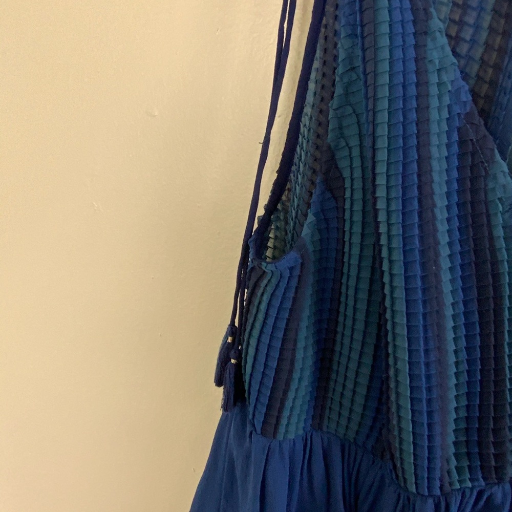 Akemi + Kin Anthropologie Blue Balance Tassel Top - Picture 5 of 11
